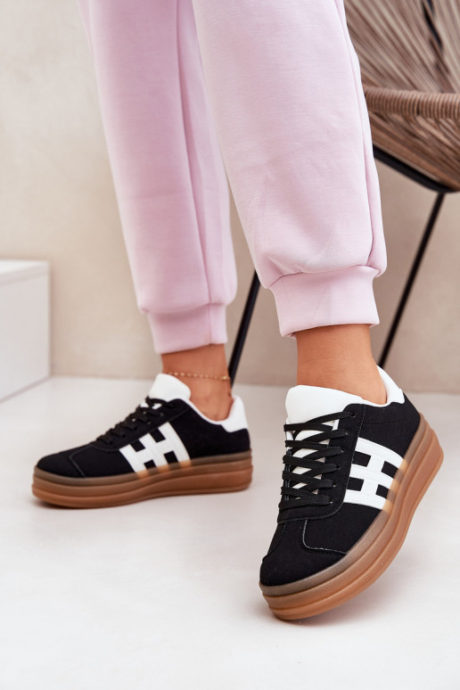 Women's Platform Sneakers Black Syliyana