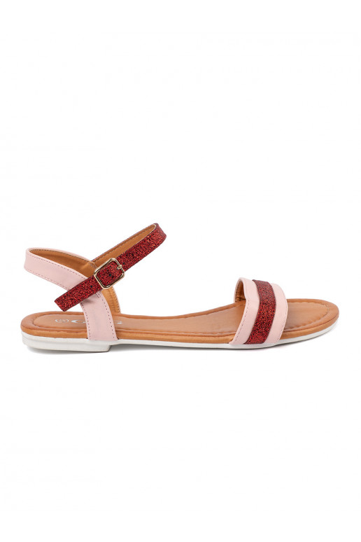 sandals womens z brokatowym paskiem