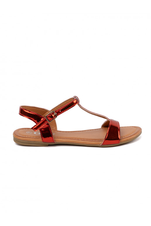 red sandals womens on a flat sole
