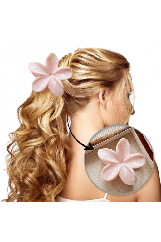 Gorgeous Barrette hair clip XL , marmurek bright pink 7,5 x 8cm SP406