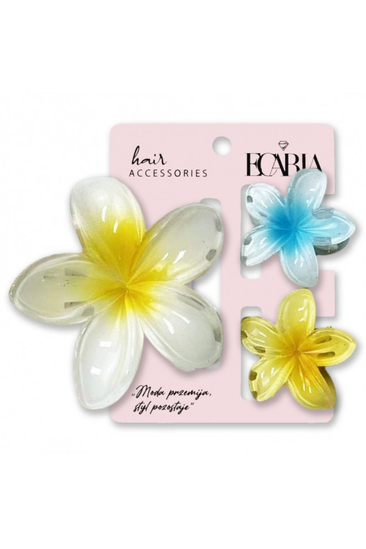 hair clips setklamer three in one,  ombre XL + 2 pcs. mini spinek SP416