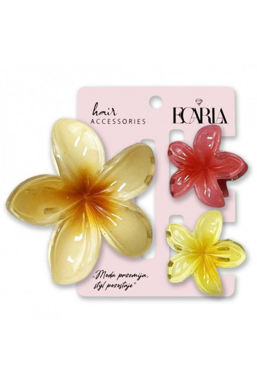 hair clips setklamer three in one,  ombre XL + 2 pcs. mini spinek SP417