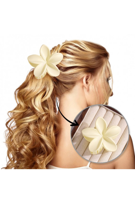 Gorgeous Barrette hair clip XL  matowy masełkowy, owy 7,5 x 8cm SP426