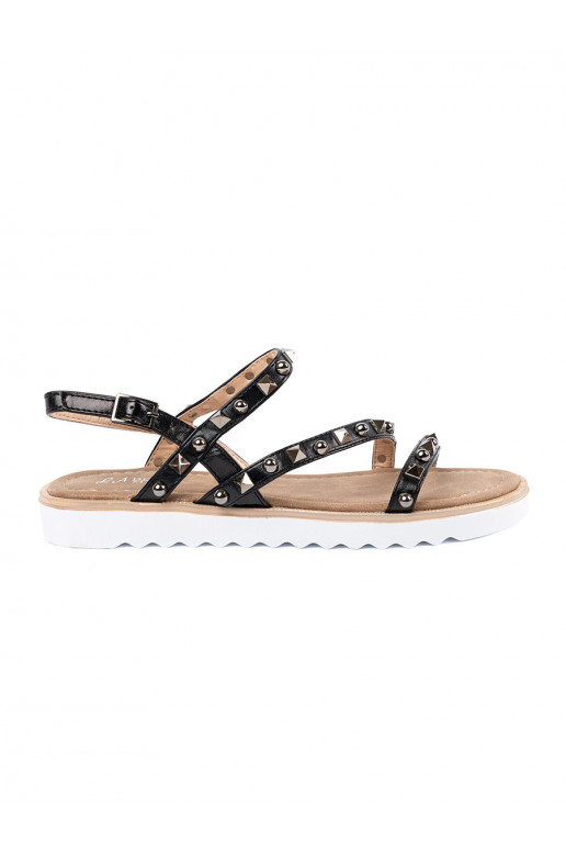 black sandals womens with rivets
