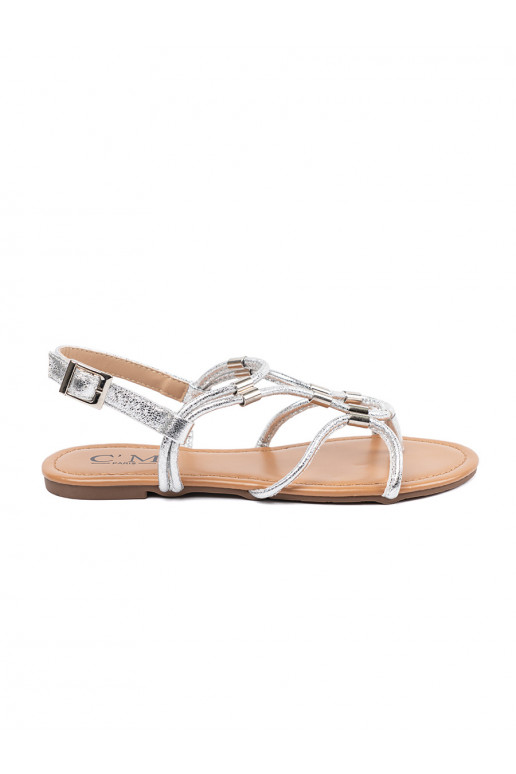 silver color Slippers