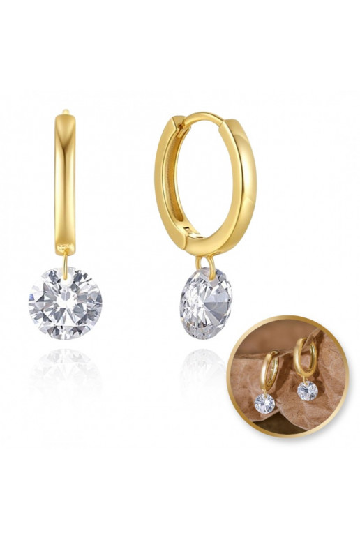 Dangling earrings andstali  platerowane cover with gold,   S925 KST3391
