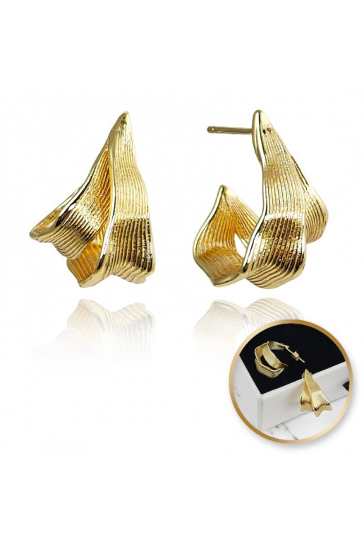 Dangling earrings andstali  platerowane cover with gold,   S925 KST3392