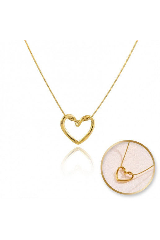 Necklace The heart from stainless steel , żyłka NST2152