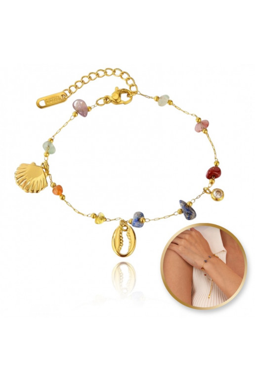 Bracelet   , MUSZELKI kamienie BST1514