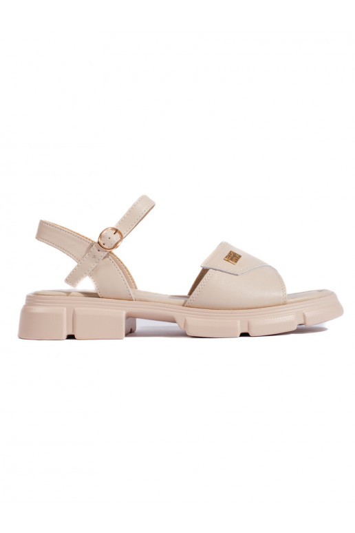 Comfortable sandals womensLeatherbeige