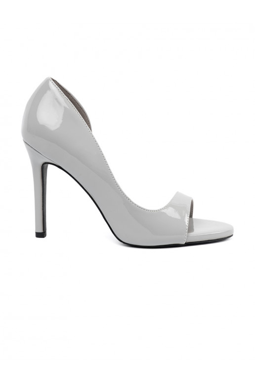 gray High heels z odkrytym noskiem