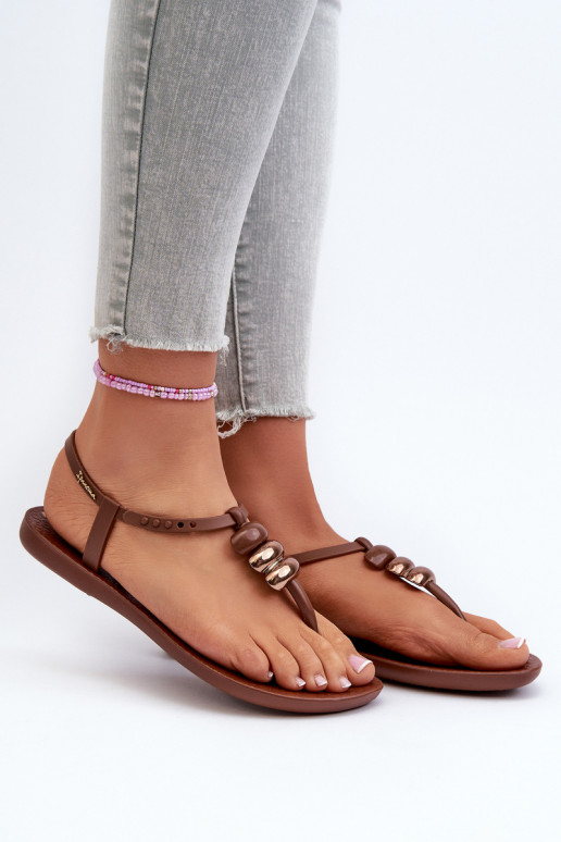 Women's Flat Sandals Flip Flops 83507 Ipanema Class Blown Up Sandal Fem Brown