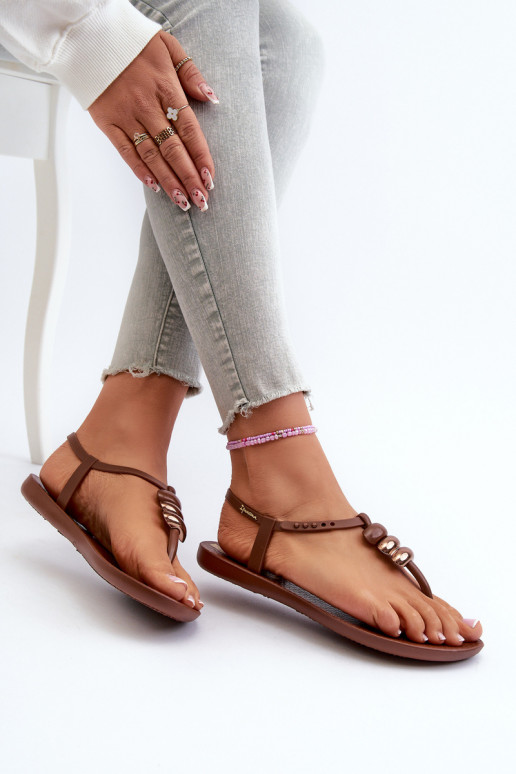 Women's Flat Sandals Flip Flops 83507 Ipanema Class Blown Up Sandal Fem Brown