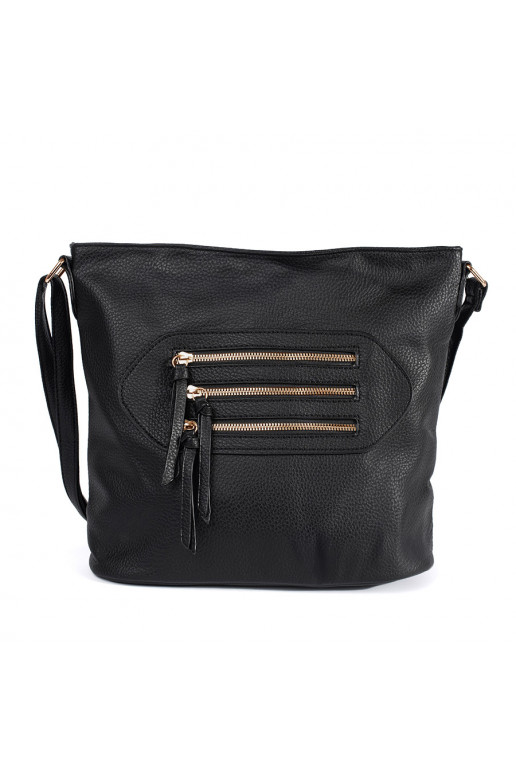 black Handbag ze goldenmi zamkami