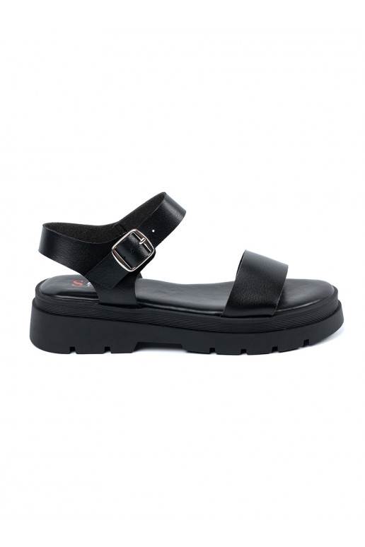 sandals womens black with platform