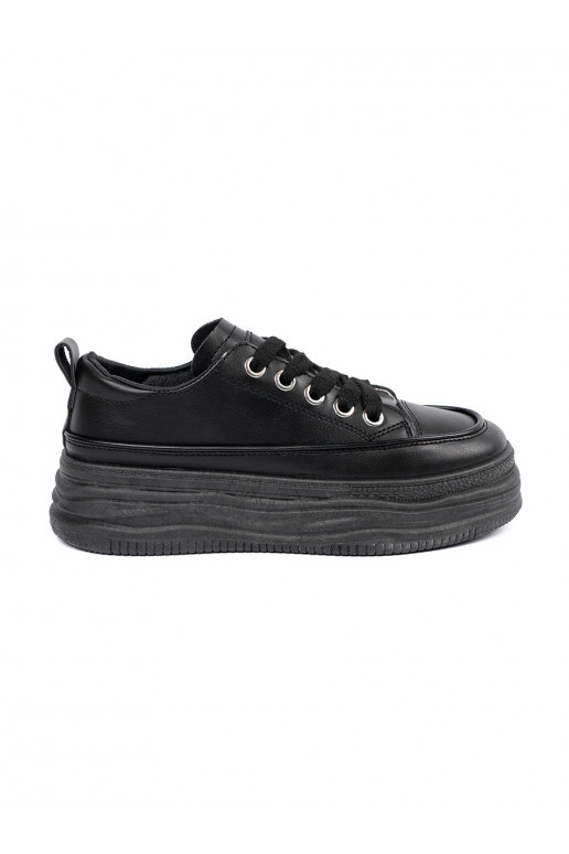 casual shoes black with platform
