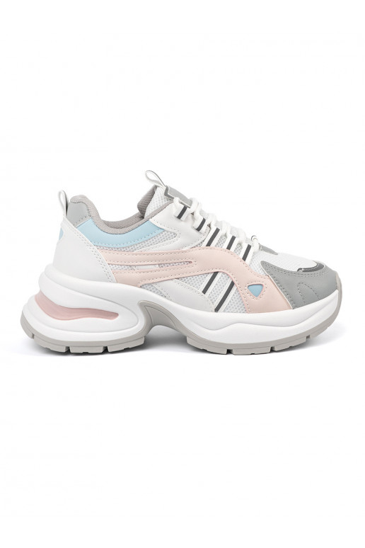 Pastel colors sneakers womens with platform