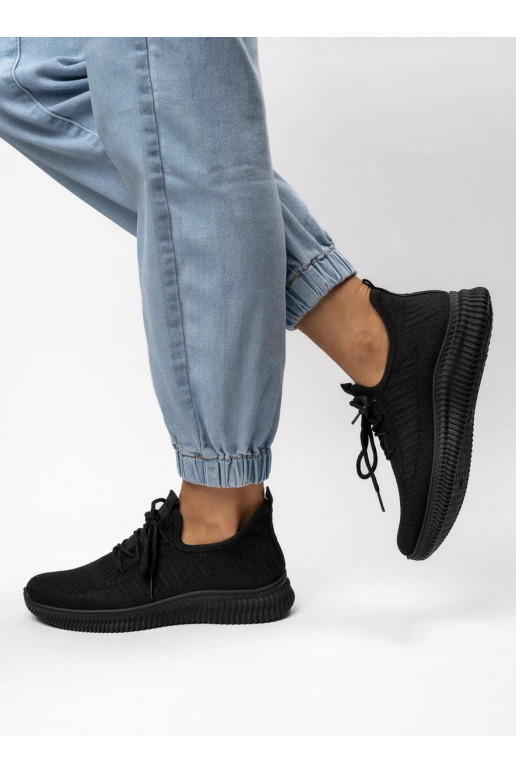 Womens Sneakers model shoes LINA BLACK Minimalizm i Komfort na Co Dzień