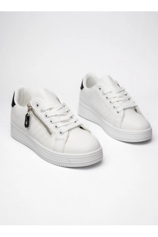 Womens Sneakers model shoes ZIPPY WHITE BLACK Nowoczesny Design i Miejski Komfort