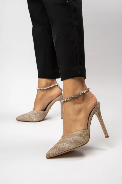 Womens high-heeled shoes KAYLA CHAMPAGNE