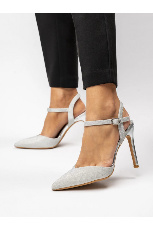 Womens high-heeled shoes KAYLA SILVER