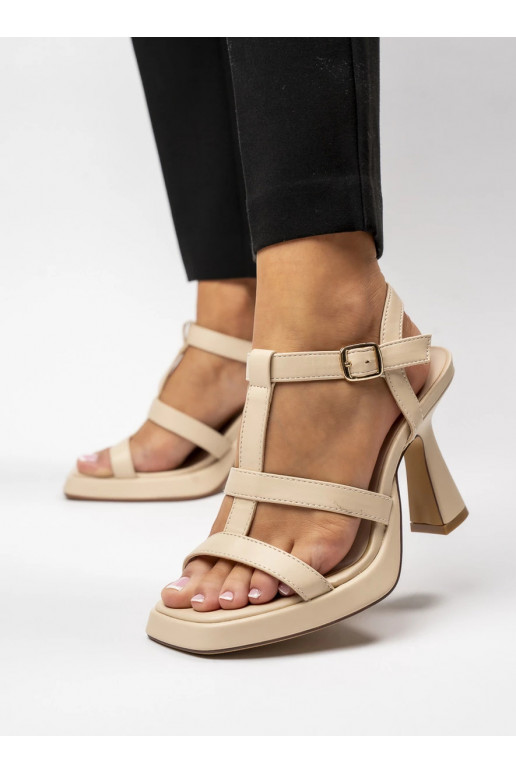 Womens high-heeled shoes KAYLA BEIGE