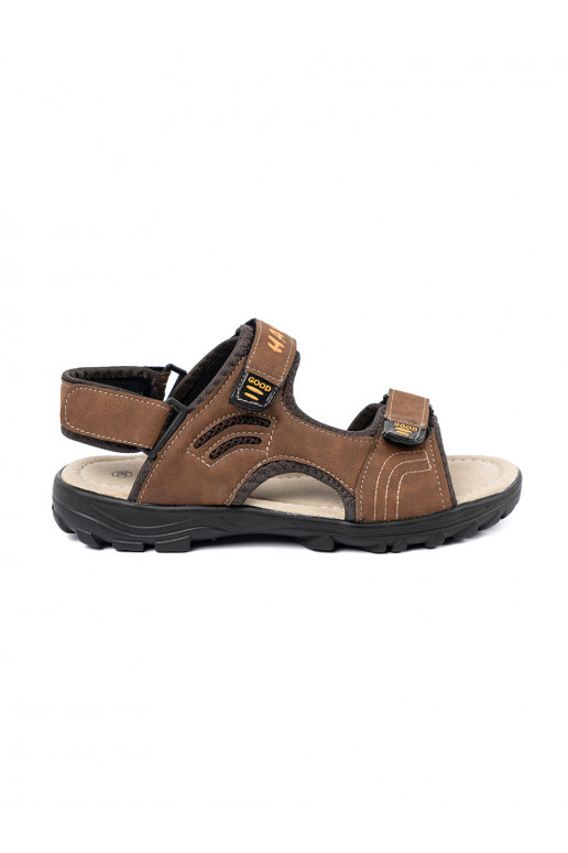 Brown color sandals sports Velcro