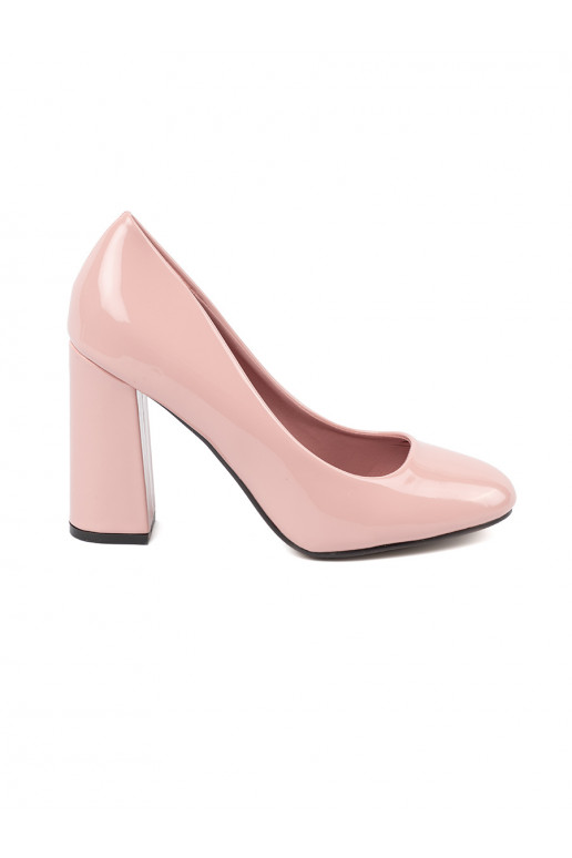 Rózowe lacquered High heels on the heel