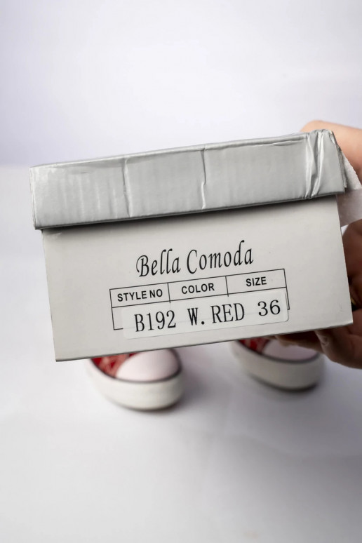 casual shoes on a wedge FOSS RED