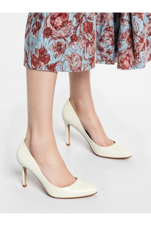 Womens high-heeled shoes LAVITA WHITE