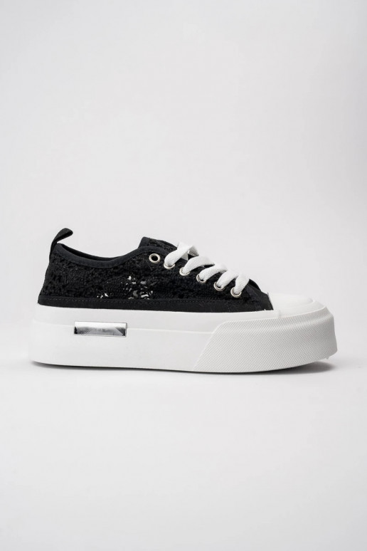 Womens Sneakers model shoes LACE BLACK