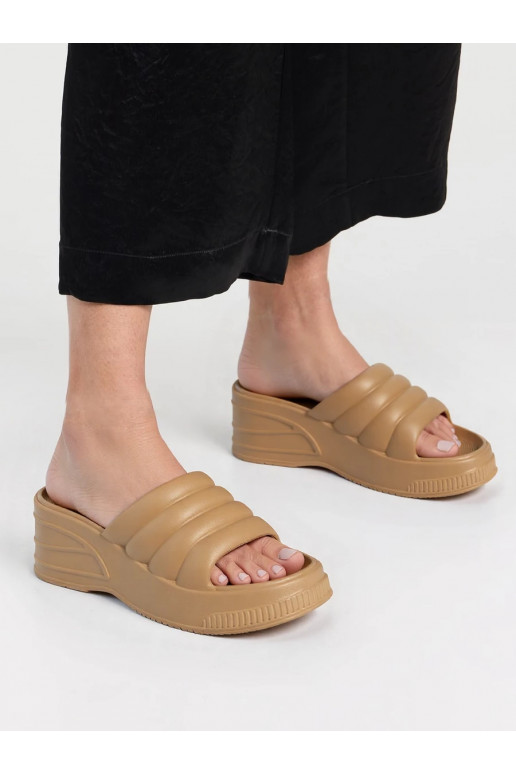 Womens Slippers NOVA khaki colors
