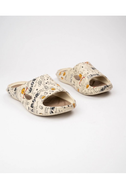 Slippers Graficzne cream colors