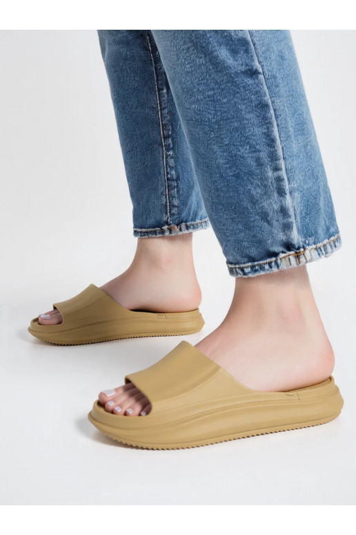 Womens Slippers COMFORT SLIDE BEIGE