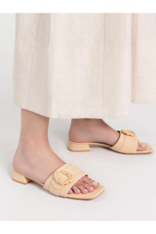 Slippers Eleganca khaki colors