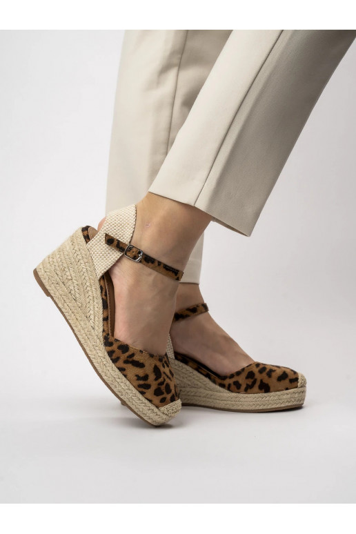 Womens espadrilles with platform WILD ELEGANCE LEOPARD