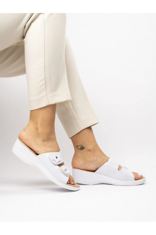 Womens Slippers with platform AURORA WHITE