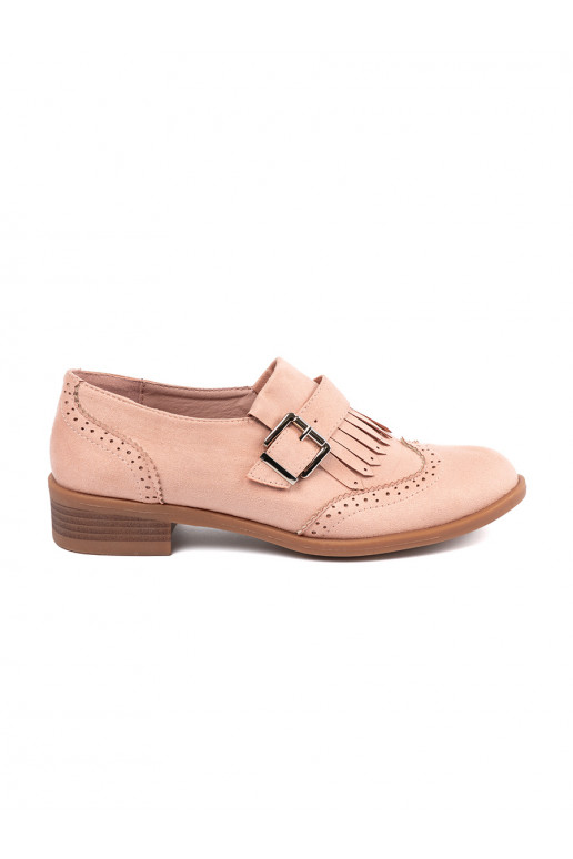 pink of suede moccasins flat