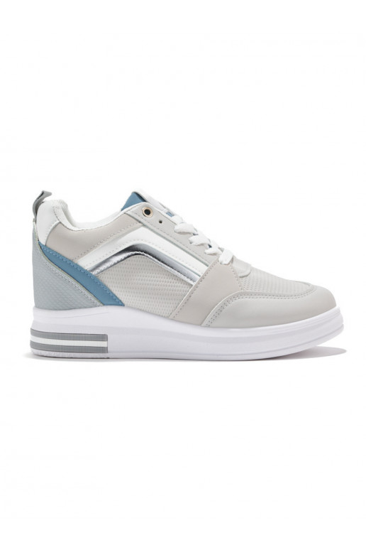 Womens gray Sneakers with a hidden wedge