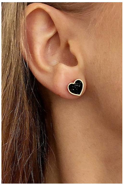 Gold color-plated stainless steel earrings