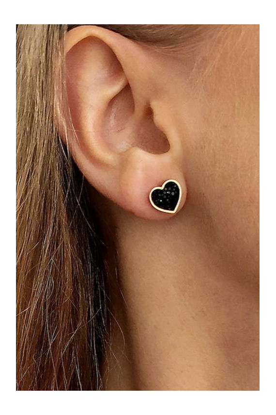 Gold color-plated stainless steel earrings