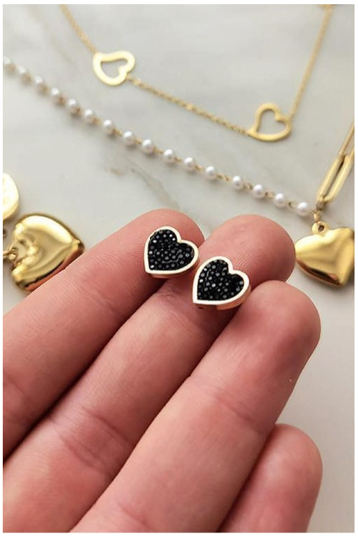 Gold color-plated stainless steel earrings