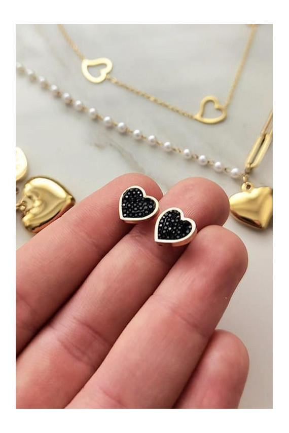 Gold color-plated stainless steel earrings