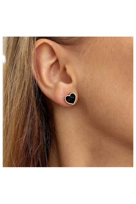 Gold color-plated stainless steel earrings