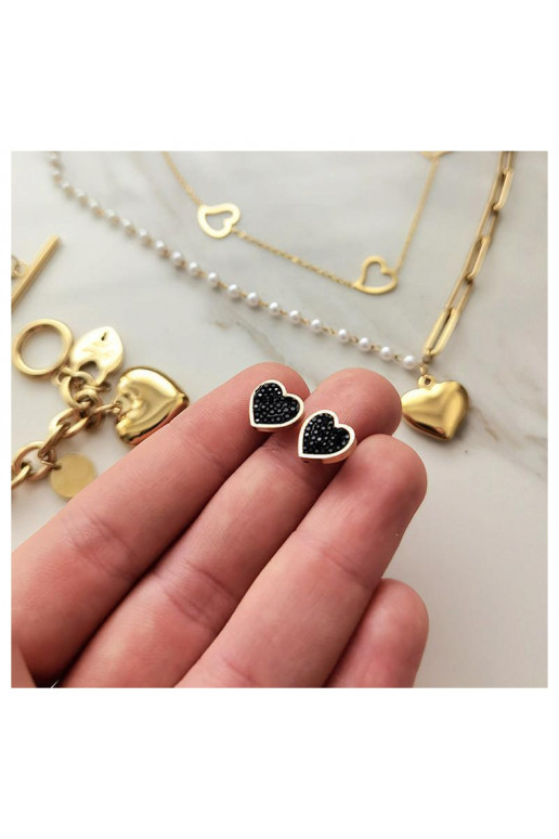 Gold color-plated stainless steel earrings