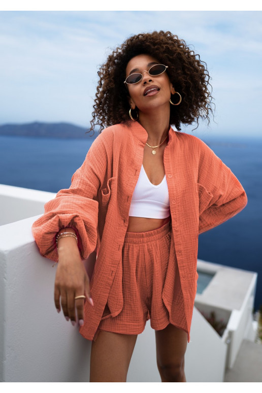 Palma - Orange muslin shirt