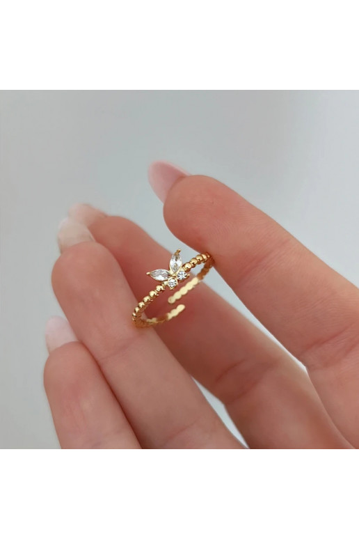 Gold-plated ring Butterfly