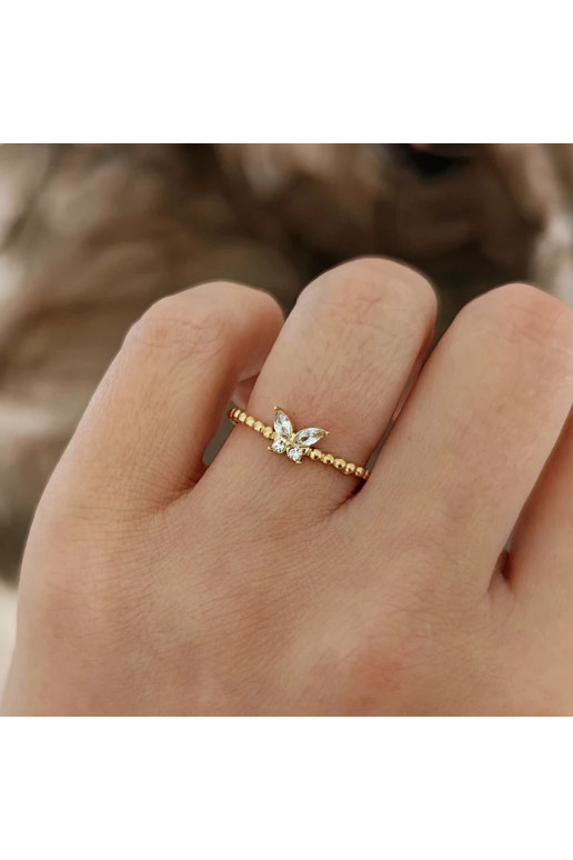 Gold-plated ring Butterfly