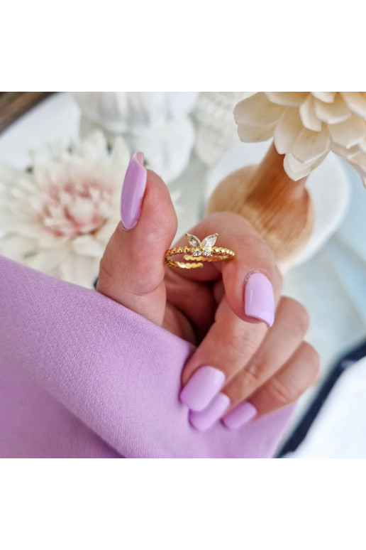 Gold-plated ring Butterfly