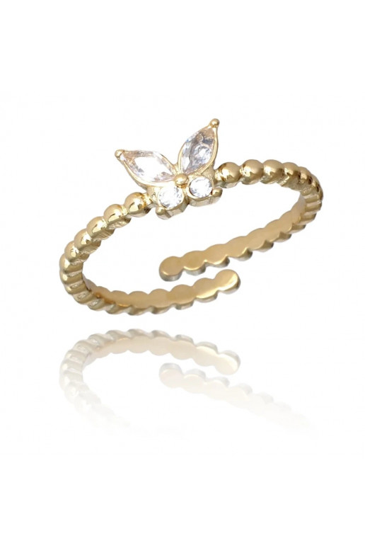 Gold-plated ring Butterfly